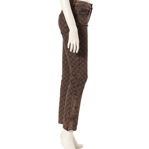 Chanel brown jeans with cc detail